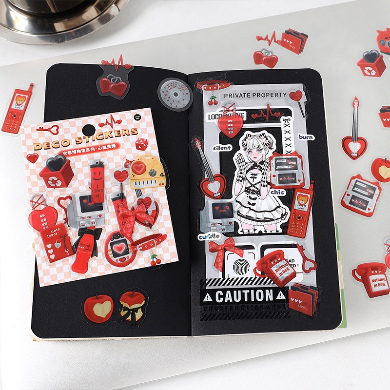 Bộ 40 Tấm Sticker Dán Trang Trí Nhiều Màu Sắc Dễ Thương