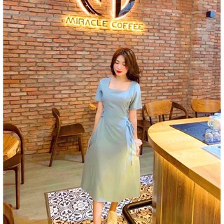 Đầm đan dây eo 6 màu (kèm hình thật)