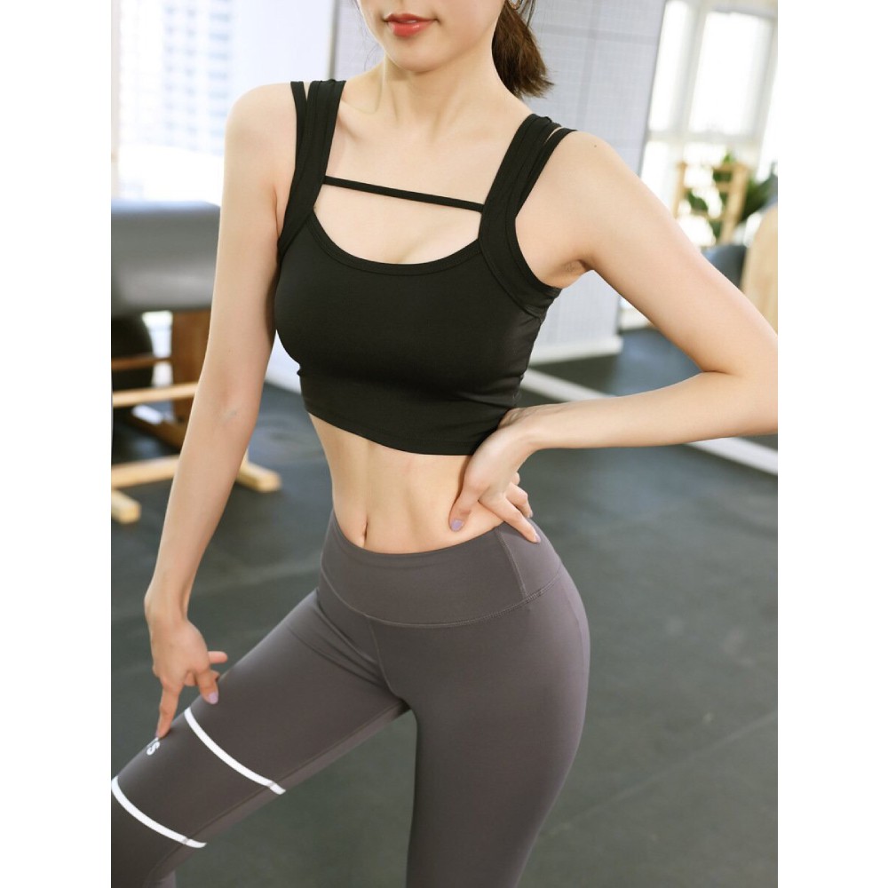 Áo croptop dây ngang cao cấp (đồ tập gym-yoga nữ)