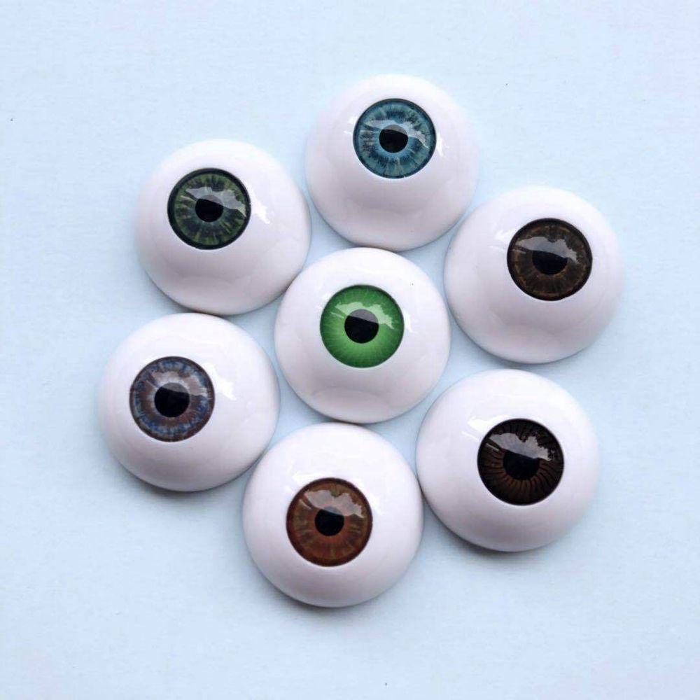 1 Cặp Mắt Acrylic Màu Xanh Dương / Nâu / Xanh Lá Cây Dành Cho Búp Bê BJD