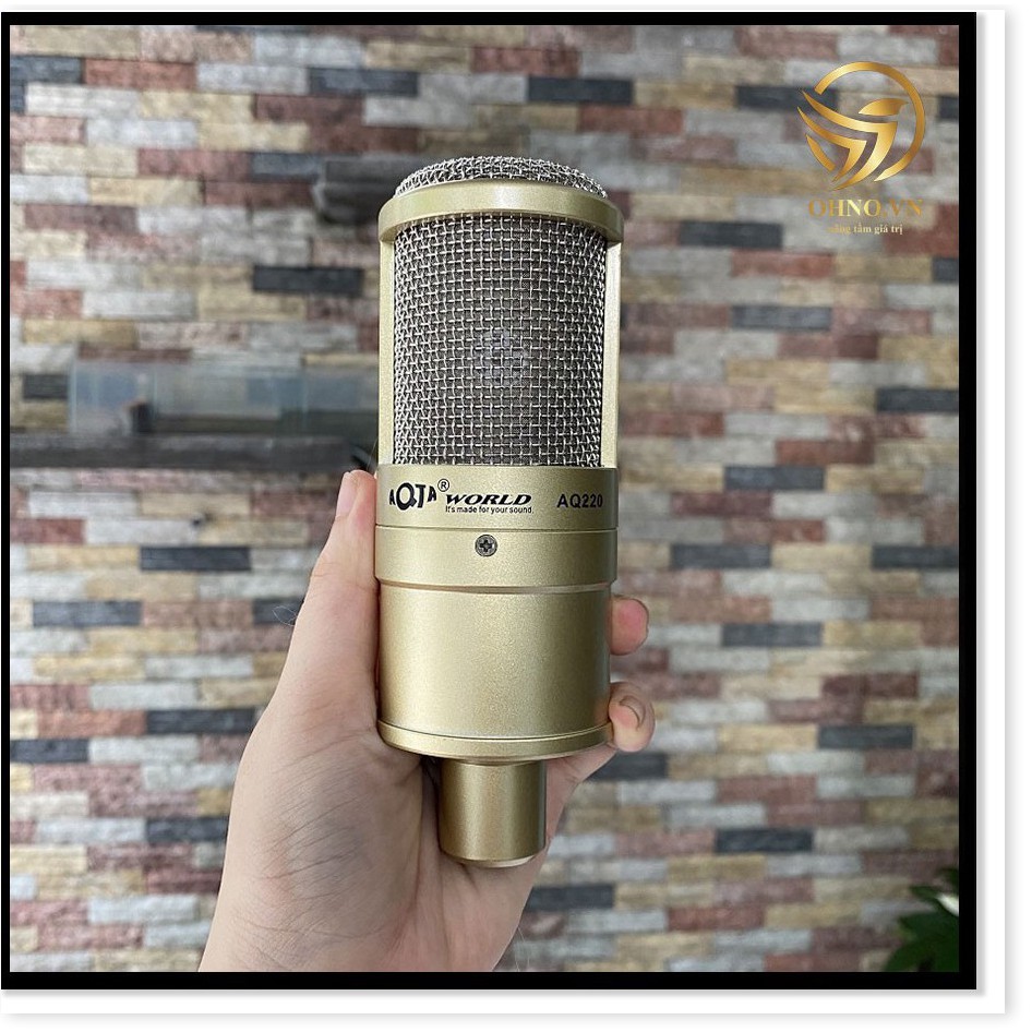 Micro Thu Âm Cao Cấp AQTA AQ 220 Bộ Mic Hát Thu Âm Karaoke - Livestream Chuẩn Chuyên Nghiệp - OHNO VIỆT NAM