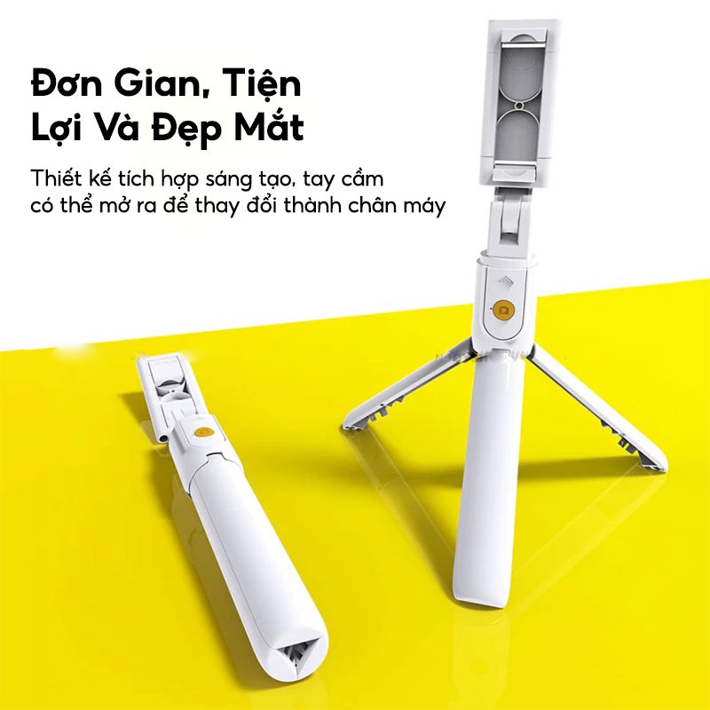 Gậy tự sướng kiêm chân đế K07 có remote - Hỗ trợ chụp ảnh, quay phim, quay tiktok hiệu quả