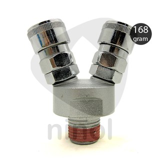 Đầu nối nhanh dây hơi, máy khí nén chia 2 chữ Y SMV Đài Loan