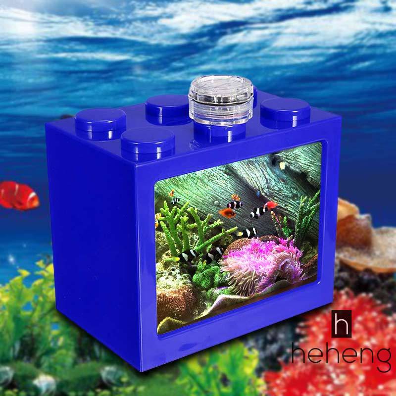 Bể Cá Mini Có Đèn Led Sáng Tạo