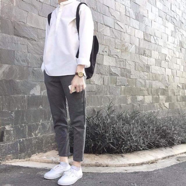 Quần basic pant kaki xám