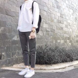 Quần basic pant kaki xám