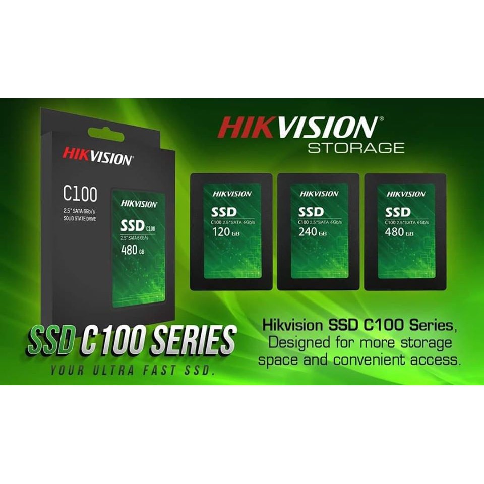 Ổ Cứng SSD HIKVISION C100 120GB 240GB 480GB Sata III - Hàng Chính Hãng Bảo Hành 36 tháng