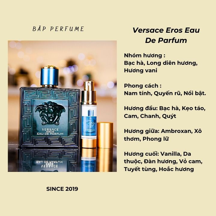 [Chính Hãng] Nước hoa NAM Versace Eros EDT - Chiết 5ml 10ml - Mẫu Thử | BigBuy360 - bigbuy360.vn