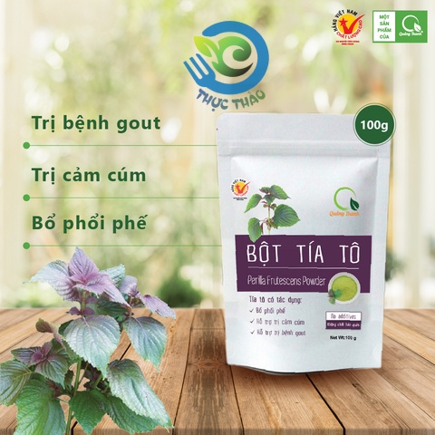 Bột lá tía tô nguyên chất 100% Organic 100g - Bột handmade