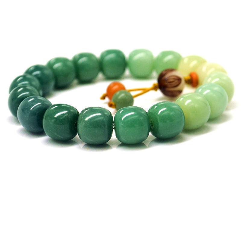 Vòng Tay Chuỗi Hạt Bồ Đề Màu Xanh Lá Gradient Kích Thước 12 * 11 Năm Mới