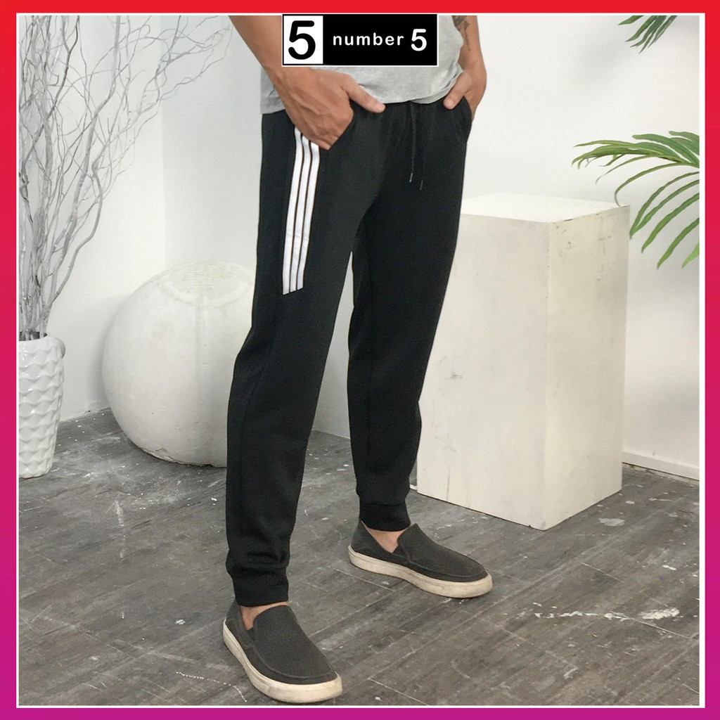 [ Q3L ] Quần thể thao nam nỉ dày dặn 3 sọc NUMBER5 Jogger 3 lines 508