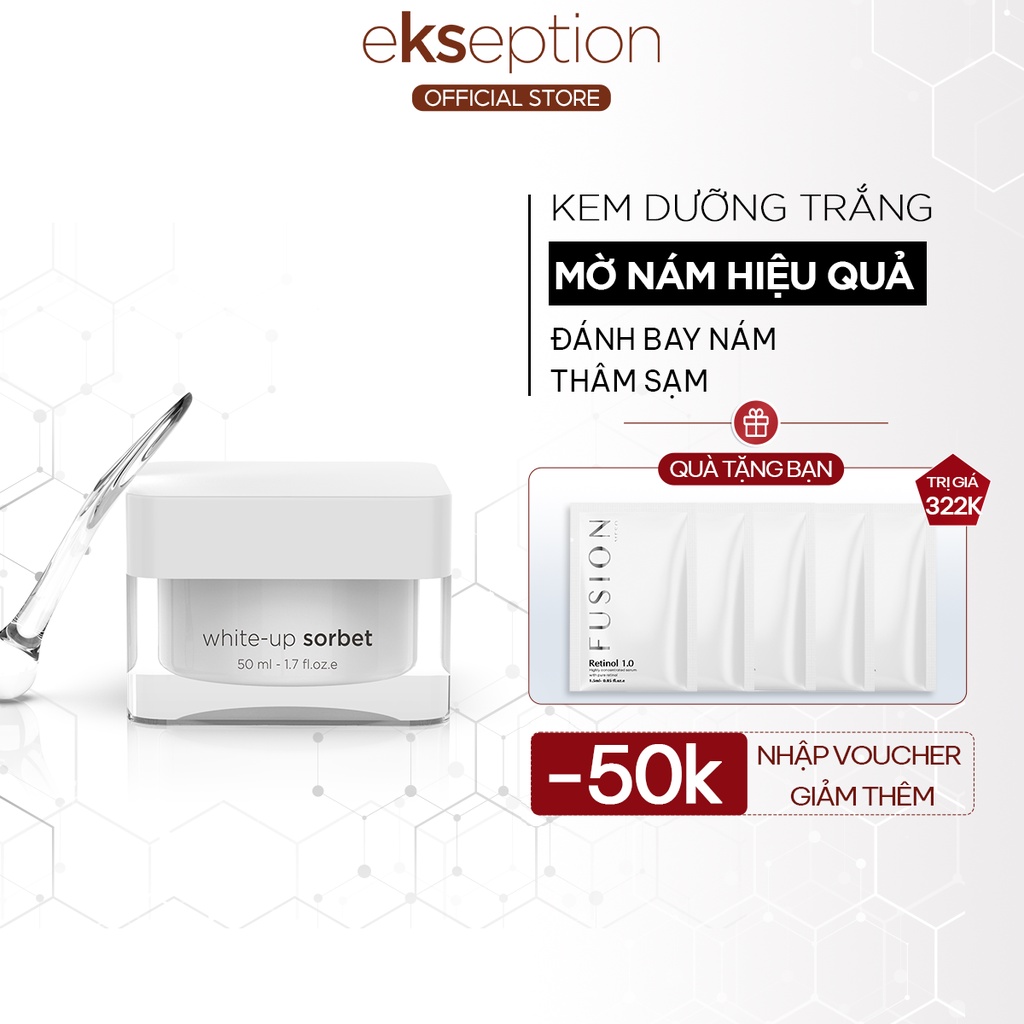 Kem dưỡng da giảm thâm trắng sáng đều màu Ekseption White-up Sorbet 50ml