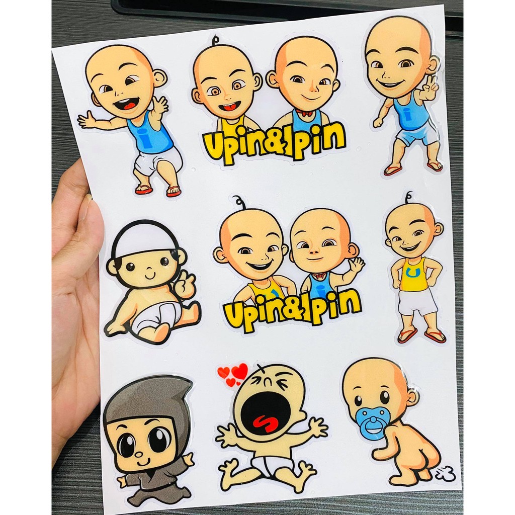 TEM NỔI DÁN HÌNH 2 THẰNG NHÓC UPIN &amp; IPIN