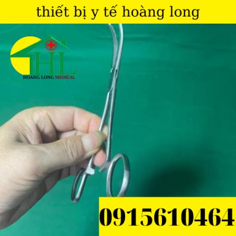 Panh Y Tế, Panh Gắp Phẫu Thuật, Pen Kẹp Y Tế, Panh Cong Có Mấu 18cm - Hàng Pakistan