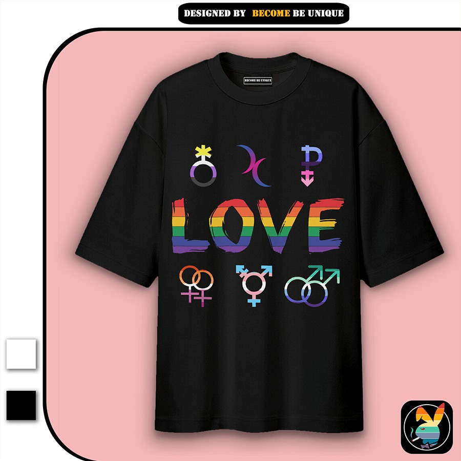 Áo thun thiết kế Be Unique LGBT Cotton 100% form dáng Oversize kiểu thiết kế Unisex | BigBuy360 - bigbuy360.vn