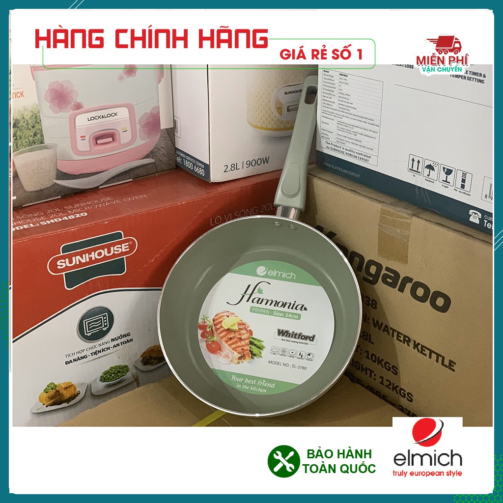 CHẢO NHÔM CHỐNG DÍNH ELMICH HARMONIA EL-3779 -20cm, EL-3780- 24cm, EL-3781- 26cm, EL-3782- 28cm