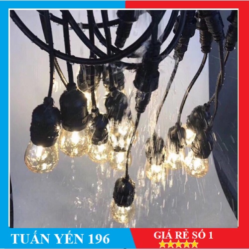 Bộ dây đuôi đèn E27 kín nước 10m 20 đuôi (không có bóng)