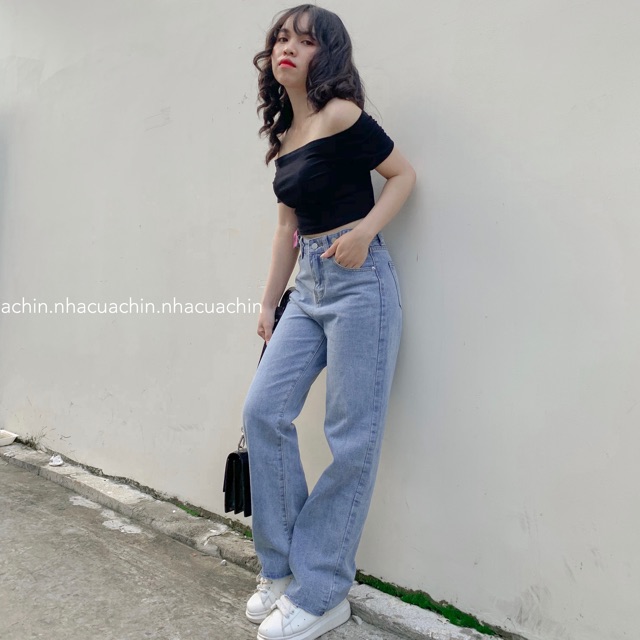 Quần jean cúc viền lưng