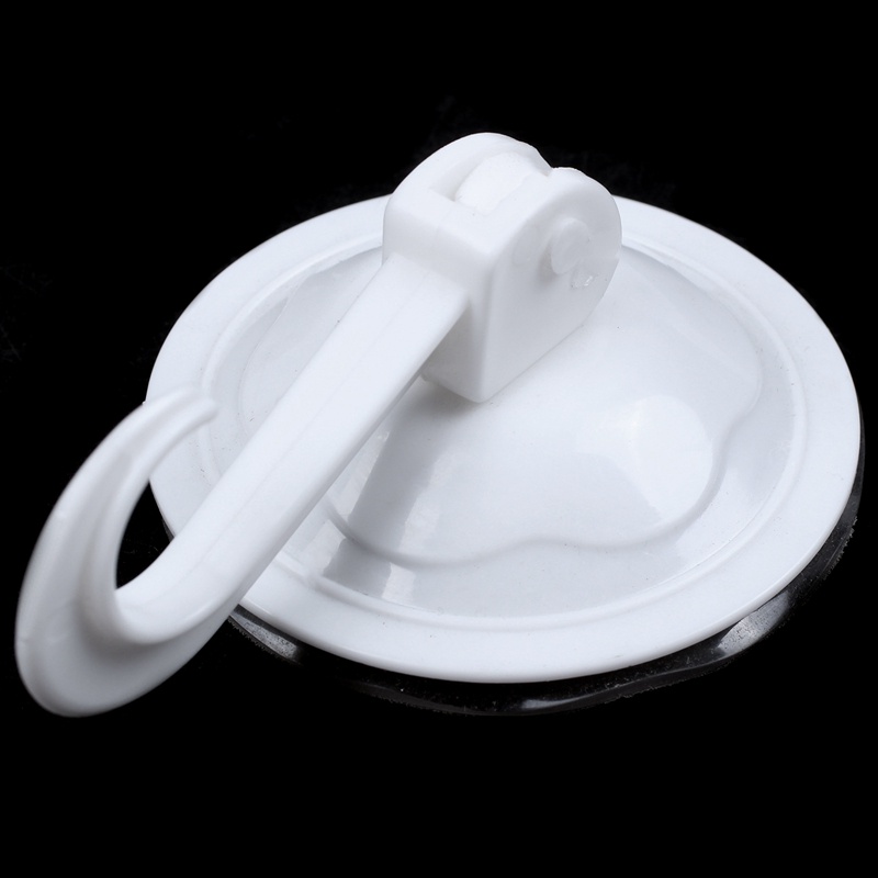 Tủ quần áo gia đình Nhựa trắng 7cm Dia Hút cốc Móc đơn Móc treo tường