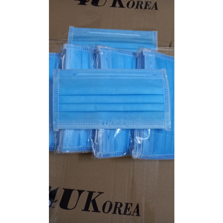 SỈ THÙNG - 50 HỘP, HỘP 50 CÁI KHẨU TRANG 4U KOREA 4 LỚP  - CÓ THỂ MIX MÀU