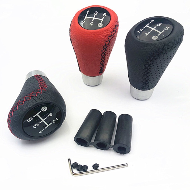 Tay nắm cần số sàn lắp cho các loại cần số ô tô, Universal Car Leather Gear Shift Knob