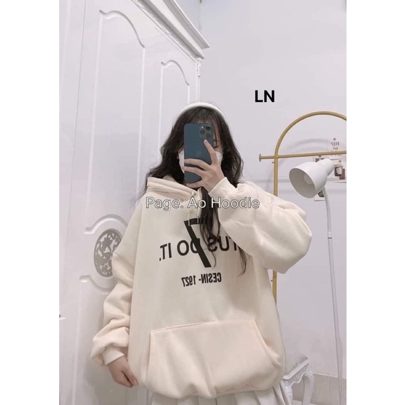 Áo hoodie nỉ cotton tus do it LN12