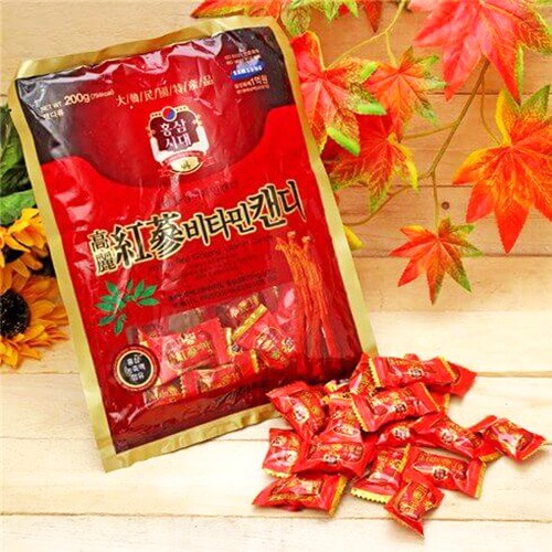 (Date: 06/2022) [ NGỌT NGÀO HƯƠNG THƠM HỒNG SÂM ] 01 Túi x 200gr Kẹo Hồng Sâm Candy Ginseng Hàn Quốc.