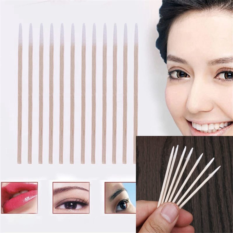 Set 100 Tăm Bông Cotton Cán Gỗ Trang Điểm Làm Đẹp Tiện Dụng