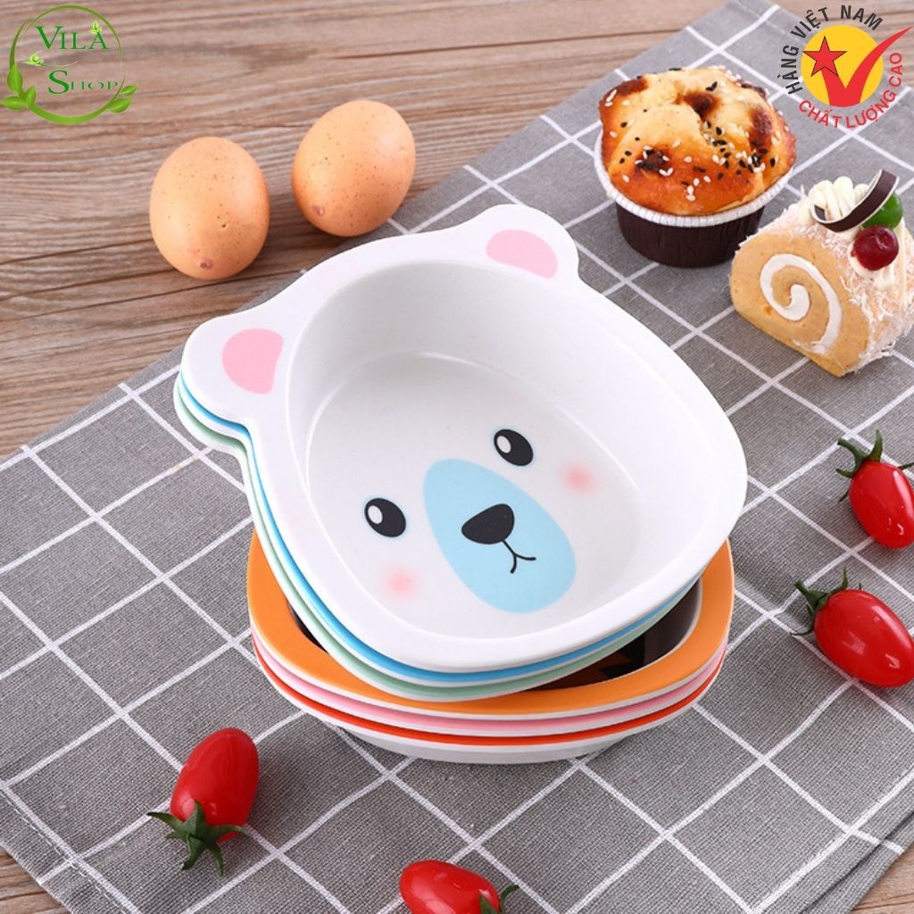 Bát Ăn Dặm Sợi Tre Hình Thú An Toàn Cho Bé Ăn Dặm