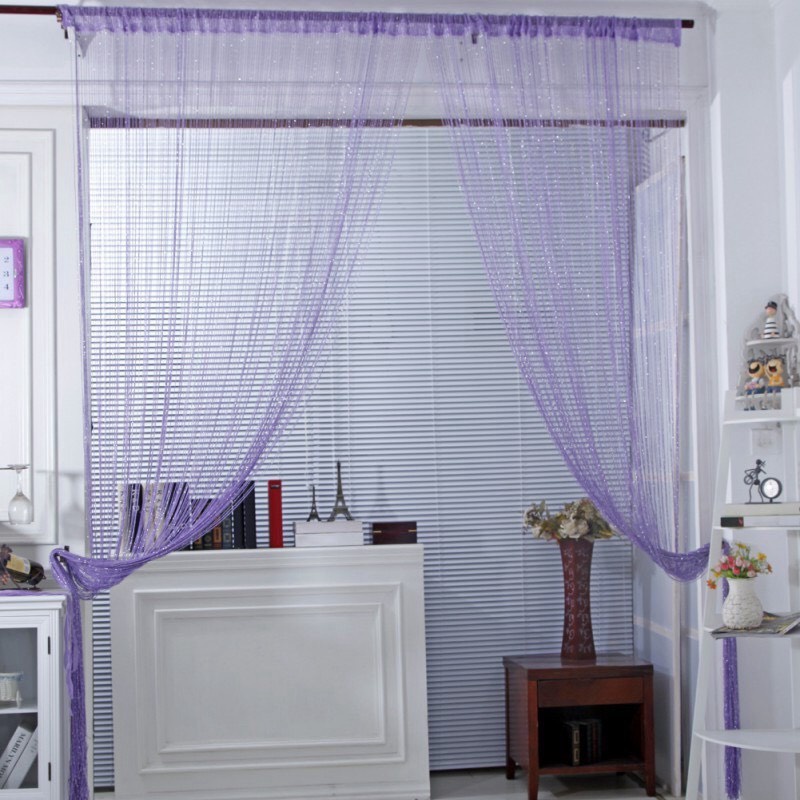 Rèm Cửa Màn Che Sợi Dù Kim Tuyến Lấp Lánh Sang Trọng Rộng 1m Cao 2m Trang Trí Nhà Cửa HV-05