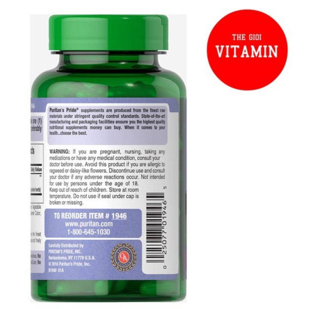 Viên uống Giải độc gan Milk Thistle Extract 1000mg- chiết xuất từ cây kế sữa 180 viên- nhập khẩu từ Mỹ