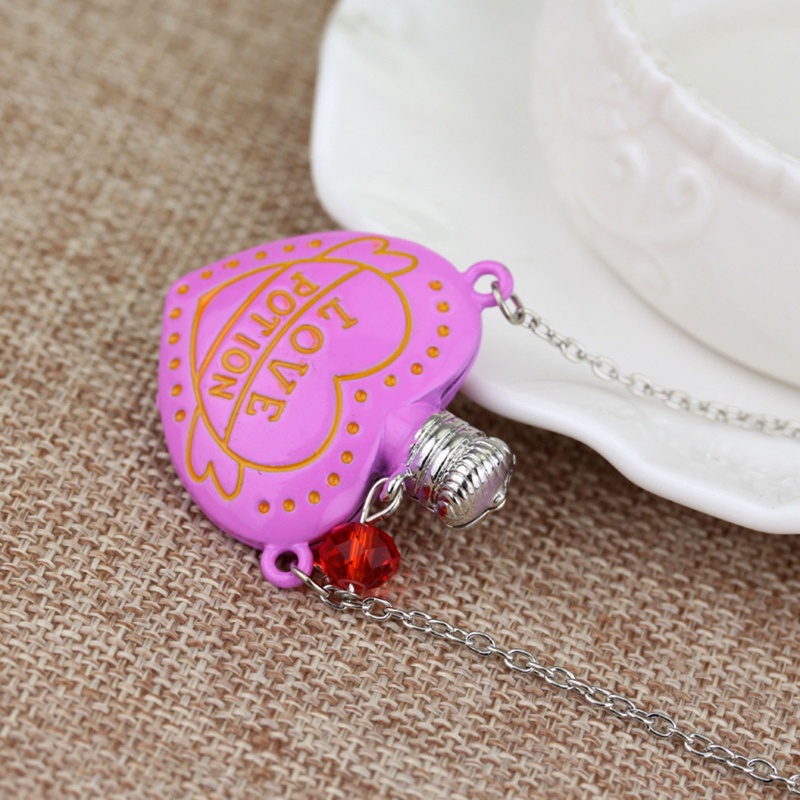 Vòng cổ Mặt Bình Nước Trái Tim Nhỏ Phong Cách Hip hop Ba Chiều