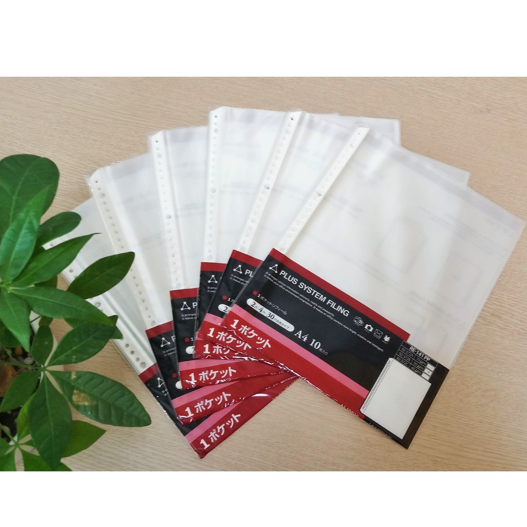 Túi sơ mi lỗ  A4 dày Plus RE-141PP