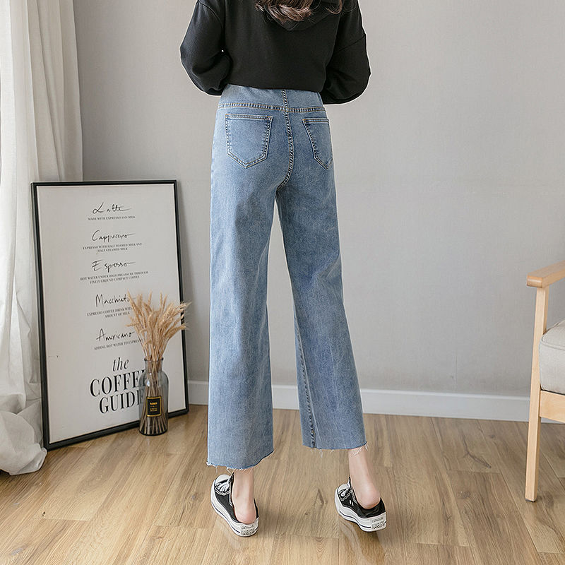 Quần Jeans Lưng Thun Co Giãn Thiết Kế Thoải Mái Cho Mẹ Bầu