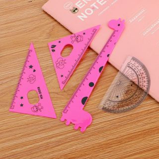 Sét 2 Bộ Thước kẻ 4 chiếc dễ thương nguồn hàng buôn sỉ