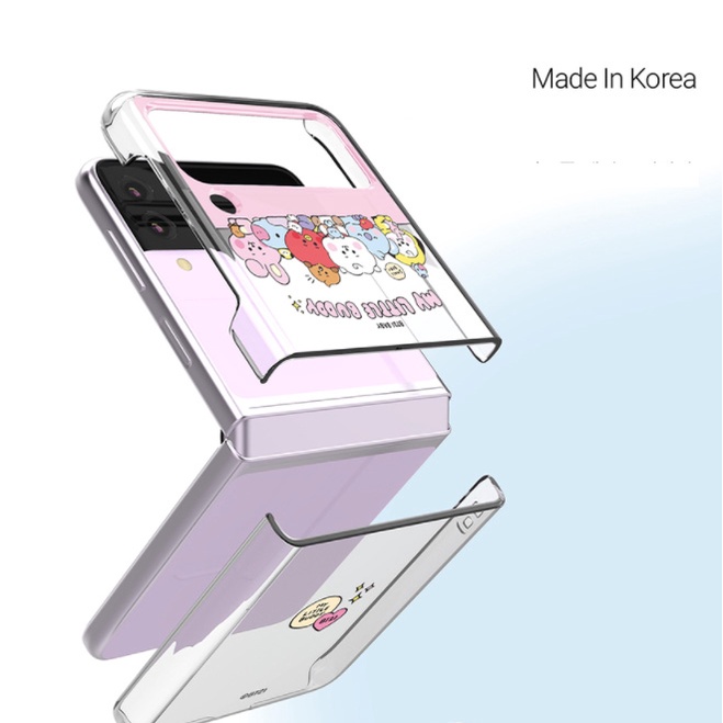 Bao da điện thoại nắp lật BT21 cho Z Flip 3 / Z Flip3 5G / Z Flip 4 / Z Flip4 5G