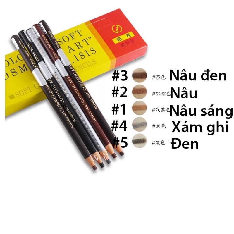 Chì Xé 2 Tem Coloured Soft mềm,kẻ rõ nét