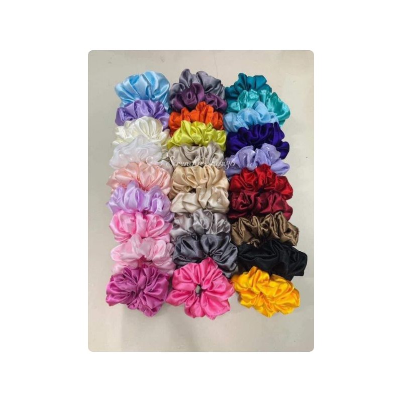 Scrunchies Satin Vải Phi Bóng - Dây Cột Tóc Vải