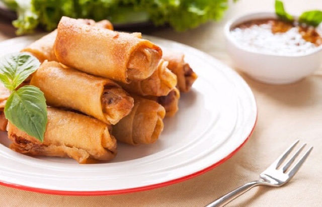 Bánh tráng bò bía đậu xanh