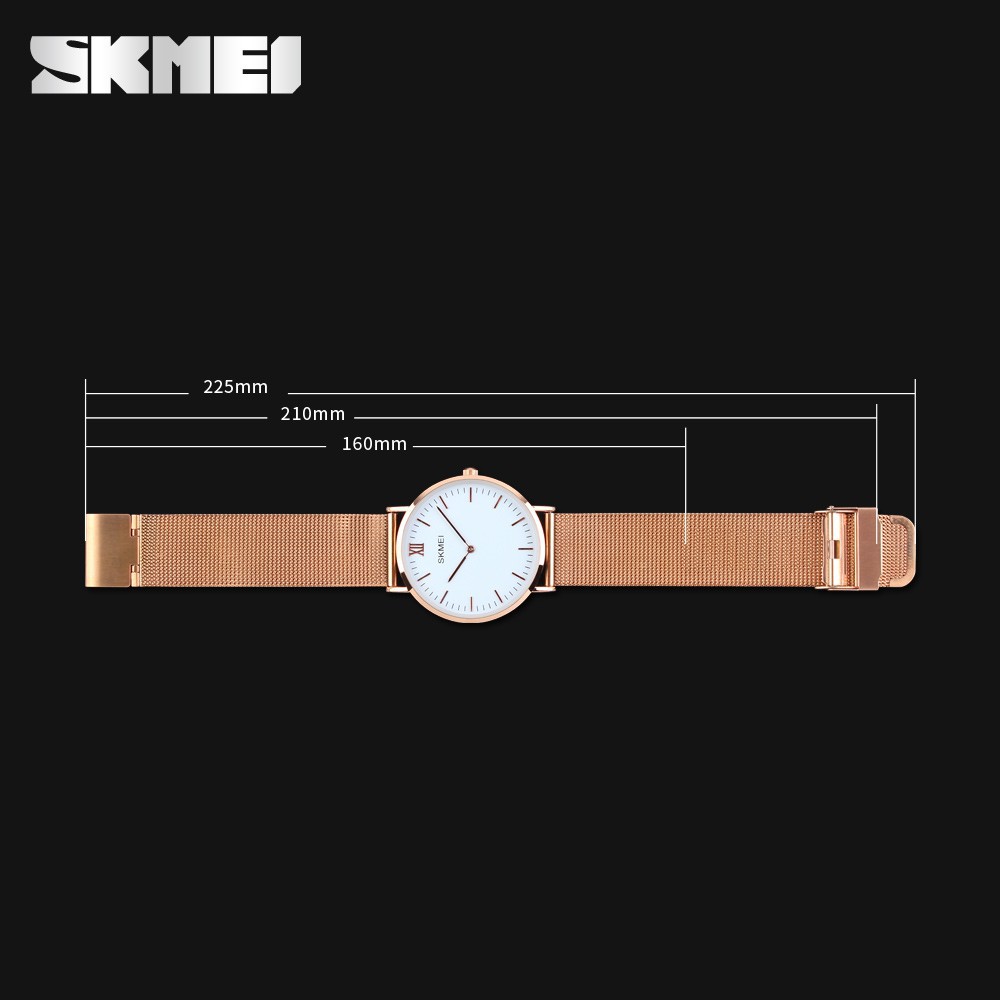 SKMEI 1185 Fashion Quartz Simple Stainless Steel Elegant Waterproof Casual Watch For Couple