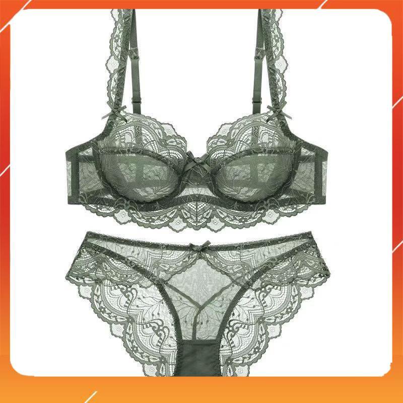 Set bộ đồ lót nữ ren áo có gọng, không mút dành cho các nàng có vòng 1 to hoặc đã nâng ngực, Mã B21208