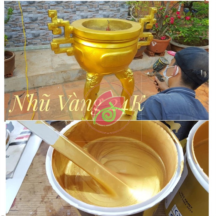 Sơn nước nhũ vàng 24k 400gr hoặc 850gr