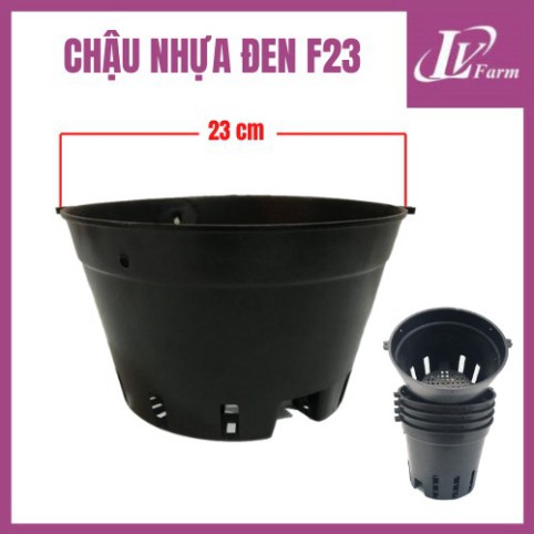 Chậu Nhựa Đen Phi 12-14-16-18-21-23 cm Trồng Hoa Lan, Cây Cảnh