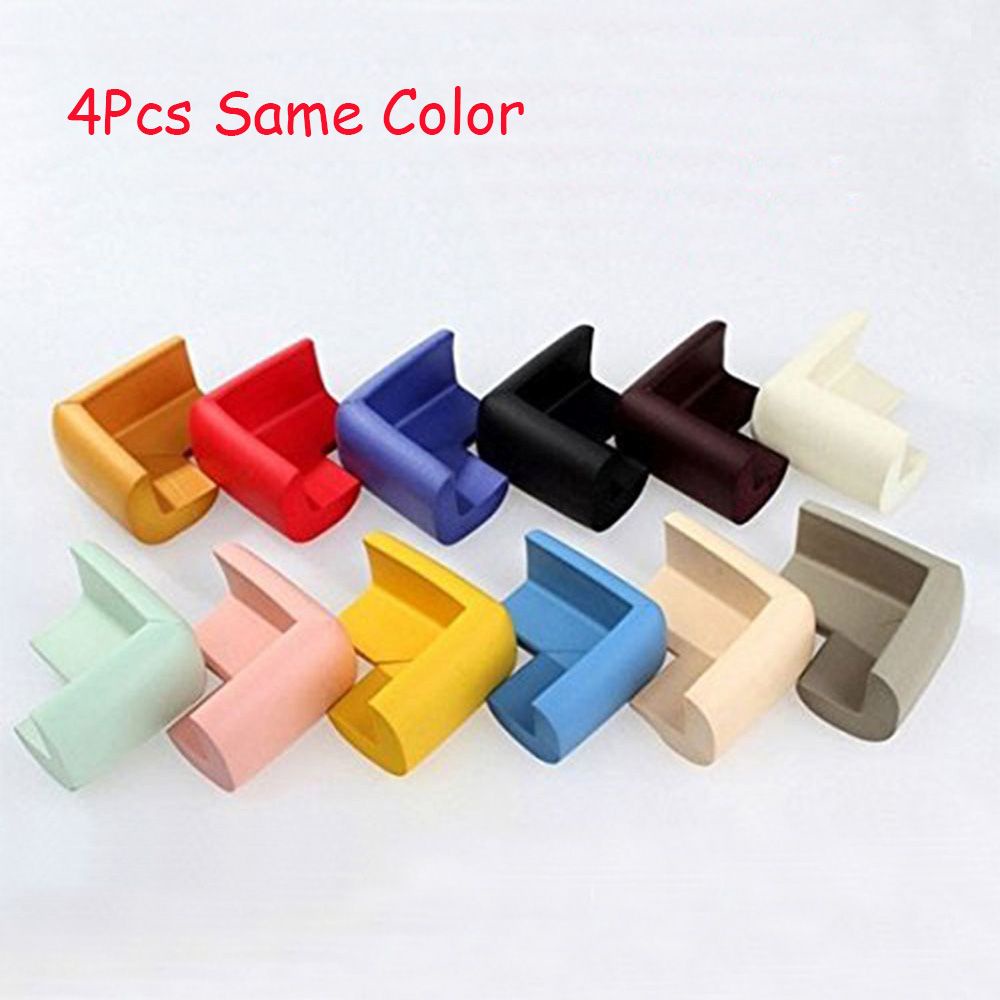 YIYU Set 4 miếng đệm cao su dày bọc cạnh bàn bảo vệ an toàn cho trẻ em