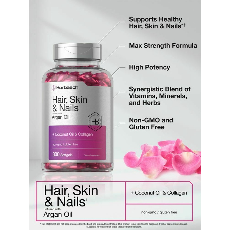 Vitamin cho Tóc Bóng Mượt - Kích Thích Mọc Tóc - Biotin - 300 Viên