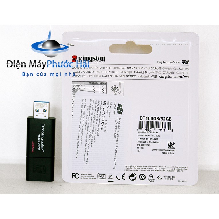USB 32G 3.0 Kingston DT100G3 - Combo 2 cái FPT nhập khẩu | BigBuy360 - bigbuy360.vn