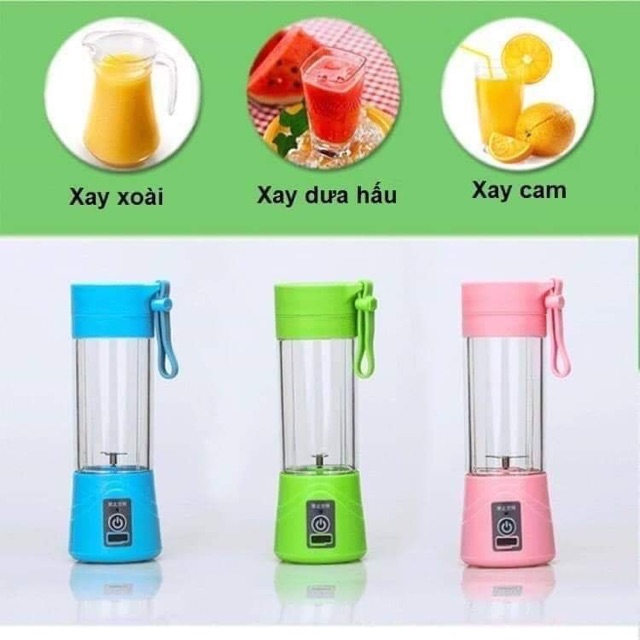 MÁY XAY SINH TỐ MINI CẦM TAY TIỆN LỢI 400ML