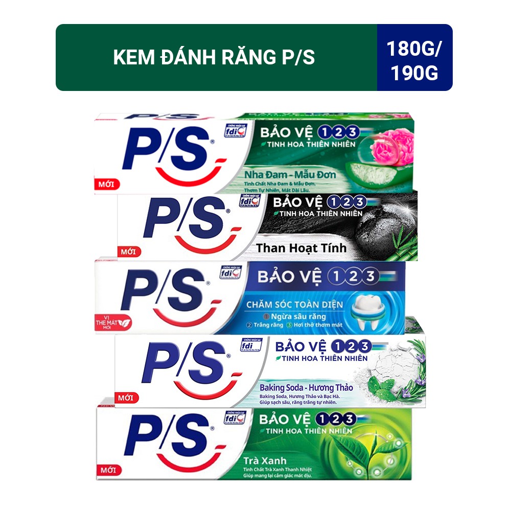 Kem đánh răng P/S Bảo Vệ 123 (180g/190g)