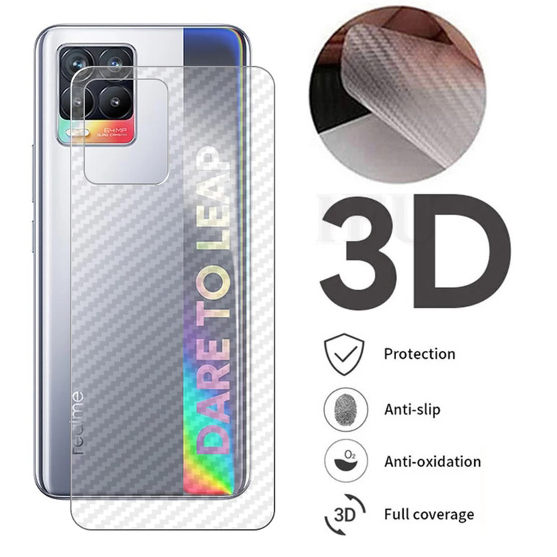 Phim Dán Sợi Carbon Bảo Vệ Mặt Sau Cho Realme C35 C25 C17 C15 C12 C11 C3 C21Y 9 8 7 6 5 Pro 5G 9i 7i