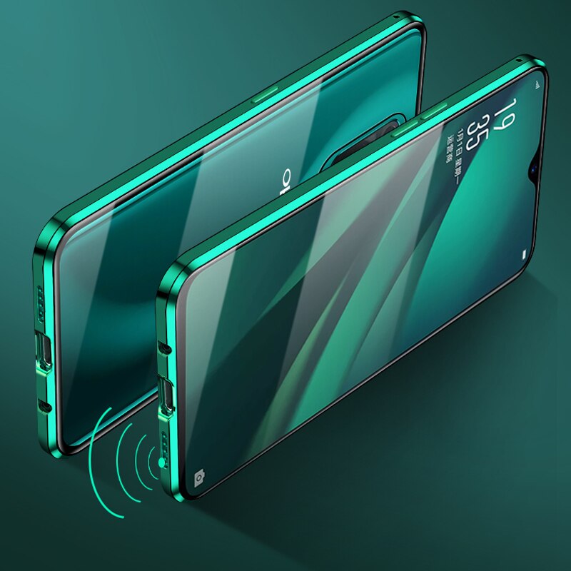 Ốp Bảo Vệ Khung Kim Loại Từ Tính Hai Mặt Bằng Kính Cho VIVO Y11 Y12 Y15 Y17 Y19 Y5S Y20 Y20i Y20S V20 Pro V20SE S1 Pro